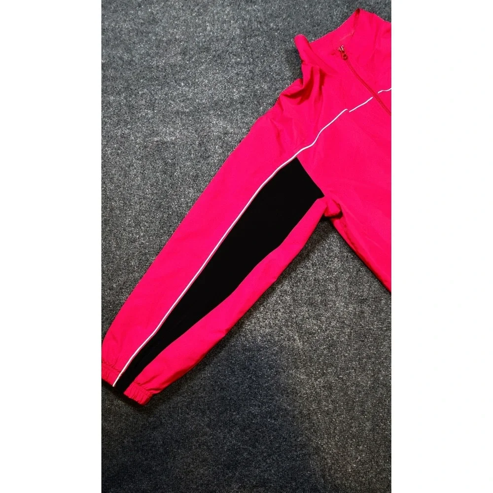 Vintage Y2K Reebok Athletic Tracksuit Set Red Full Zip Jacket & Black Pants Med